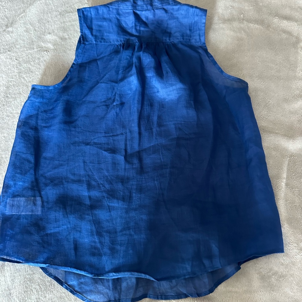 Banana Republic blue linen blouse - Picture 5 of 8